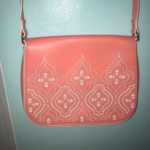 Peach/ light coral Vera Bradley cross body bag